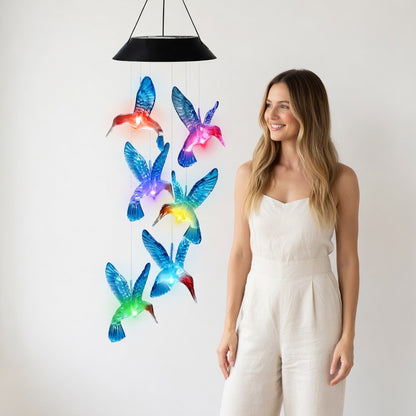 Solar Hummingbird Wind Chimes
